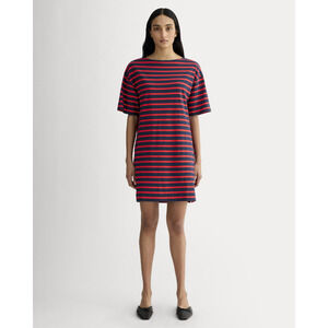 Everlane Women's Mariner Dress in Navy/Classic Red, Size Extra Small, Cotton